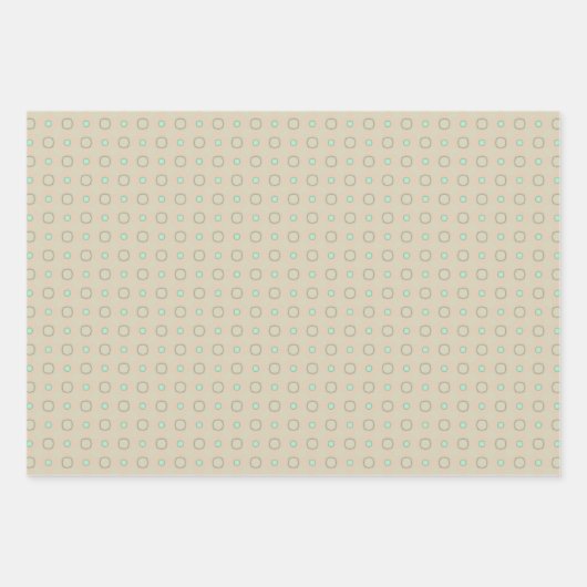 Minty Peach Verrassingspapier Flat Sheet Set Inpakpapier Vel (Voorkant 2)