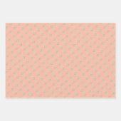 Minty Peach Whimsy Wrapping Paper Flat Sheet Set (Voorkant 3)