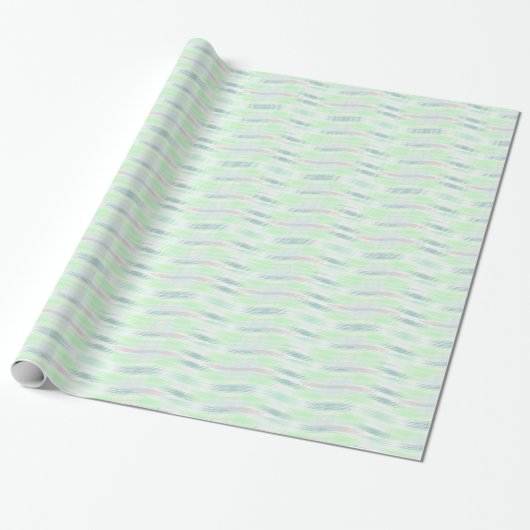 Minty Wave Cadeaupapier (Uitgerold)
