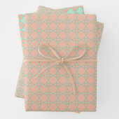 Minty Whirlwind Wrapping Paper Flat Sheet Set (In situ)