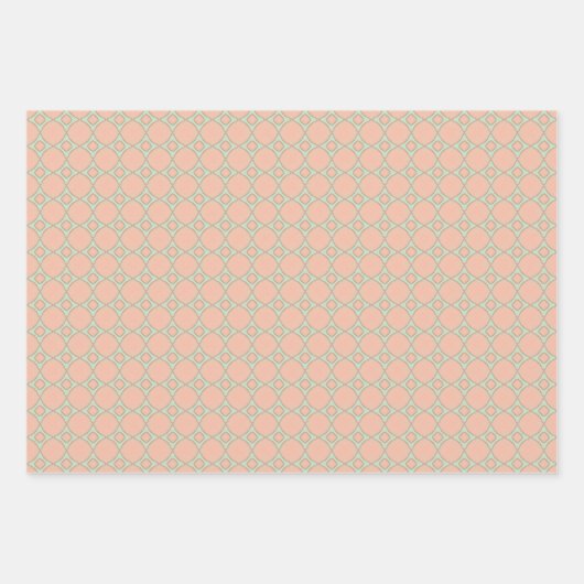 Minty Whirlwind Wrapping Paper Flat Sheet Set (Voorkant)