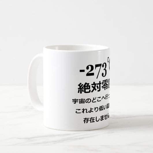 Minus 273 koffiemok (Voorkant links)