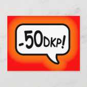 Minus 50 DKP! Briefkaart (Voorkant)