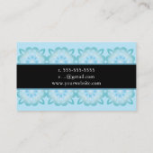 minuscans blauwe sneeuwvlok visitekaartje (Achterkant)