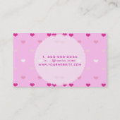 minuscule kroonluchter+ muurharten zwart en roze visitekaartje (Achterkant)