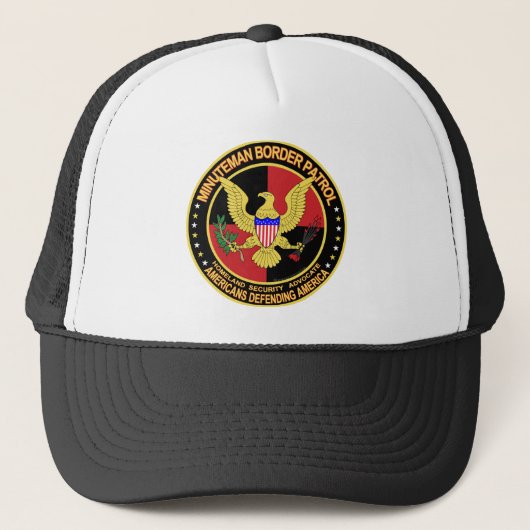 Minuteman Border Patrol (v157-9) Trucker Pet (Voorkant)