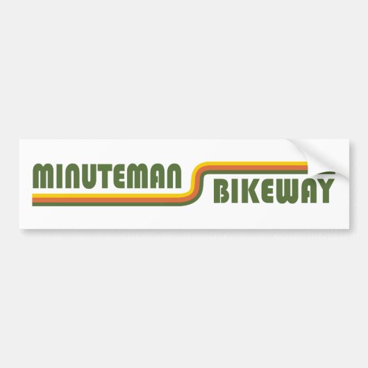 Minuteman-fietspad Boston Massachusetts Bumpersticker (Voorkant)