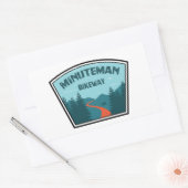 Minuteman-fietspad Boston Massachusetts Rechthoekige Sticker (Envelop)