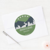 Minuteman-fietspad Boston Massachusetts Ronde Sticker (Envelop)