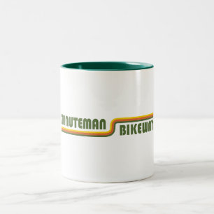 Minuteman-fietspad Boston Massachusetts Tweekleurige Koffiemok