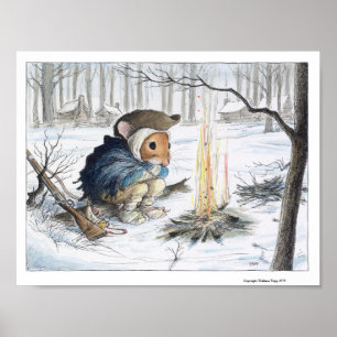 Minuteman in Valley Forge Print door Wallace Tripp