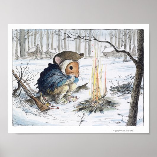 Minuteman in Valley Forge Print door Wallace Tripp (Voorkant)