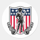 Minuteman Shield Sticker (Voorkant)