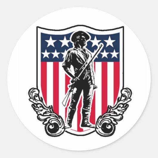 Minuteman Shield Sticker (Voorkant)