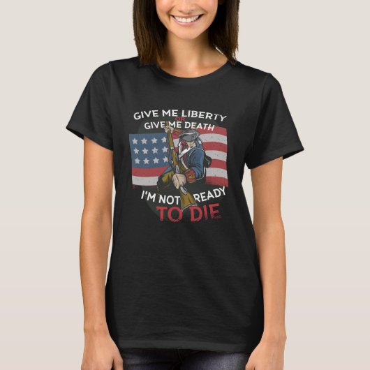 Minutemen Give Me Liberty 4th of July 1776 T-shirt (Voorkant)