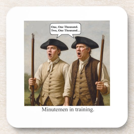 Minutemen in training. bier onderzetter (Voorkant)