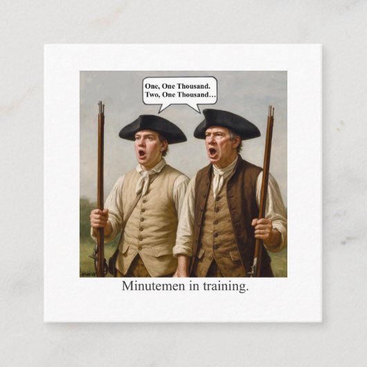 Minutemen in training. informatiekaartje (Voorkant)
