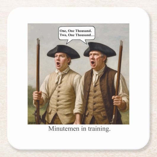 Minutemen in training. kartonnen onderzetters (Voorkant)