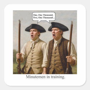 Minutemen in training. vierkante sticker