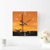 Minuut aantal werkbezoeken op locatie vierkante klok (Huis)