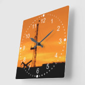 Minuut aantal werkbezoeken op locatie vierkante klok (Hoek)