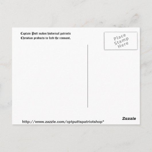 Minuut Mannen Briefkaart (Achterkant)