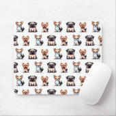 Minydogs pixelart Mousepad Muismat (Met muis)