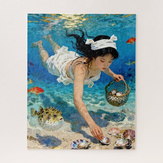 "Mio’s Descent" – An Ocean Portrait Legpuzzel (Verticaal)