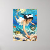 "Mio’s Descent" – Een oceaanportret Canvas Afdruk (Voorkant)