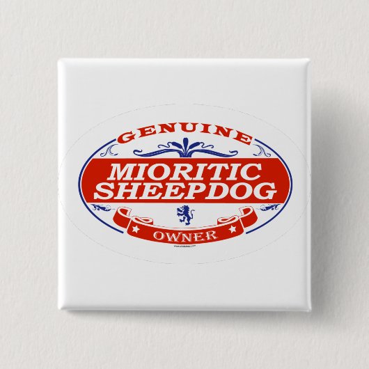 Mioritic Sheepdog  Vierkante Button 5,1 Cm (Voorkant)