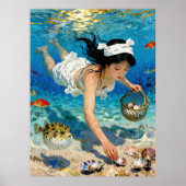"Mio's Descent" – Een Oceaanportret Poster (Voorkant)