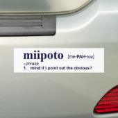 mipoto bumpersticker (Op auto)