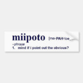 mipoto bumpersticker (Voorkant)
