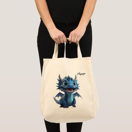 Mipupi Blue Dragon Tote Bag (Voorkant (product))