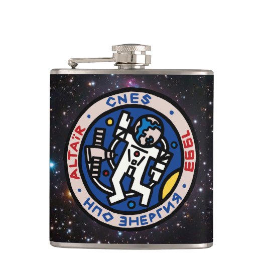 Mir-Altair Missie Patch Logo Heupfles (Voorkant)