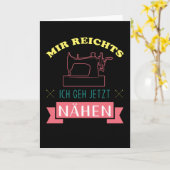 Mir reichts ich geh nähen kaart (Gele Bloem)