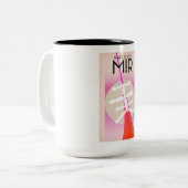 MIR Russisch Ruimtestation poster Tweekleurige Koffiemok (Voorkant links)