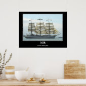 Mir Russisch Sailing Ship Vintage Image Poster (Keuken)