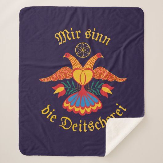 Mir sinn die Deitscherei - Deitschi Faahne Blanket Sherpa Deken (Voorkant)