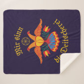 Mir sinn die Deitscherei - Deitschi Faahne Blanket Sherpa Deken (Voorkant (horizontaal))