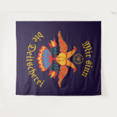 Mir sinn die Deitscherei - Deitschi Faahne Wandkleed (Voorkant (horizontaal))