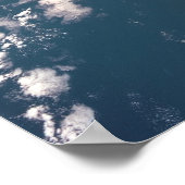 Mir Space Station Floats aver Poster (Hoek)