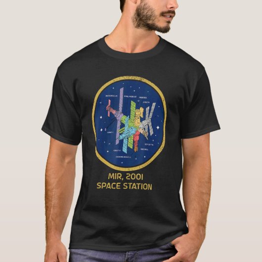 Mir Space Station Modules Sovjet Space Travel Spac T-shirt (Voorkant)