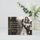 Mira Gutoff "Chivalry"-Briefkaart Briefkaart (Staand voorkant)