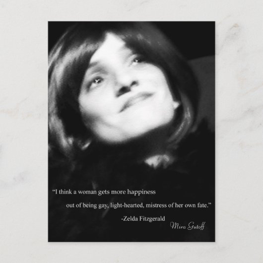 Mira Gutoff "Flapper"-Briefkaart Briefkaart (Voorkant)