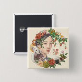 Mira Kira en vrienden Vierkante Button 5,1 Cm (Voorkant /achterkant)