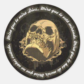 Mira que te mira dios ronde sticker