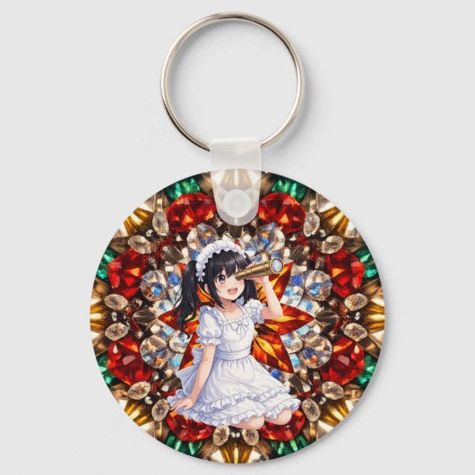 Mirabella in Gem Kaleidoscope – Sparkling Mandala  Sleutelhanger (Voorkant)