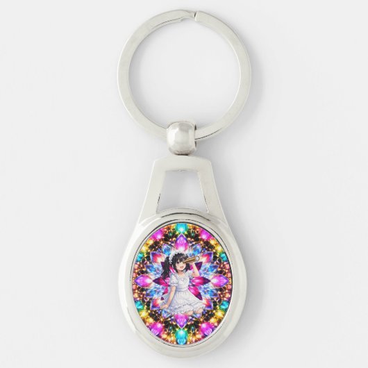 Mirabella in Kaleidoscope – Sparkling Mandala Sleutelhanger (Voorkant)
