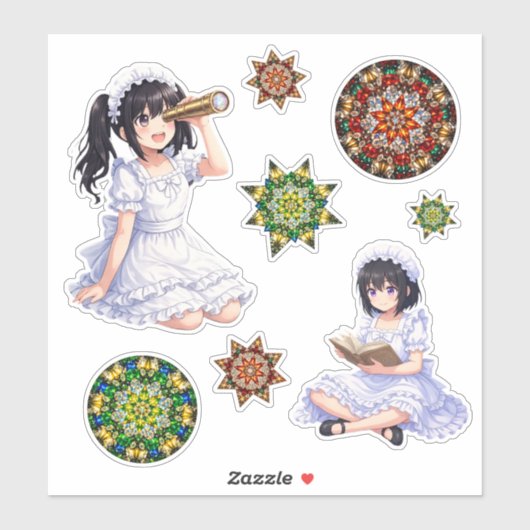 Mirabella & Mandala Mix – Colorful Kaleidoscope Sticker (Vel)